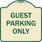 Signmission Designer Series-Guest Parking Only, Tan & Green Heavy-Gauge Aluminum, 18" x 18", TG-1818-9972 A-DES-TG-1818-9972 - alternate 1